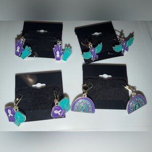 Handcrafted Hypoallergenic Suicide Awareness Earrings Set
